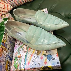 Jeffrey Campbell Viona-WD in mint crocodile.